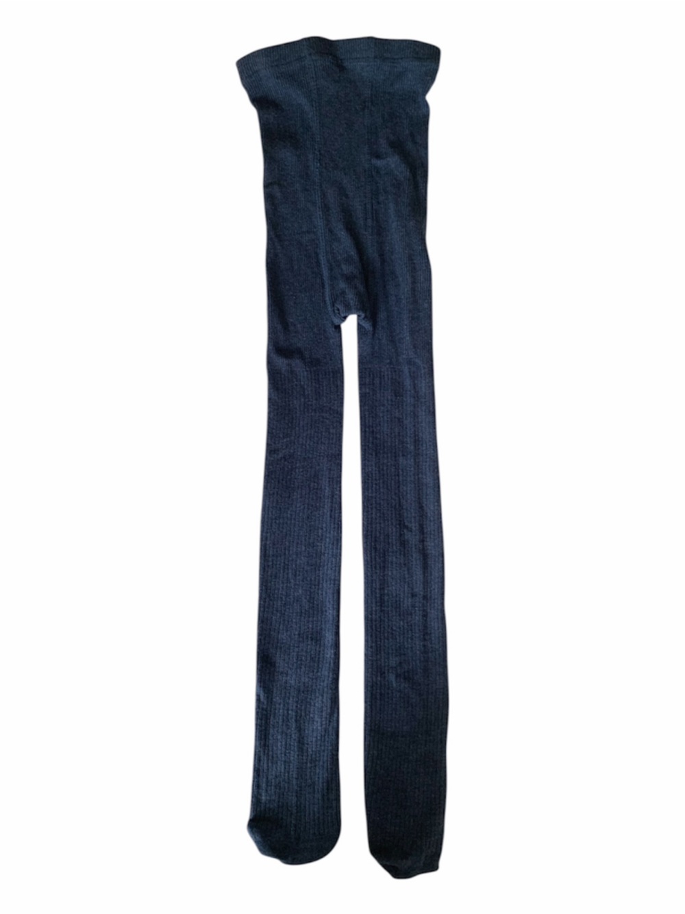 NWOT Tights Girls Size 7 - 10 Blue Ribbed Cotton Stretchy Comfy Warm